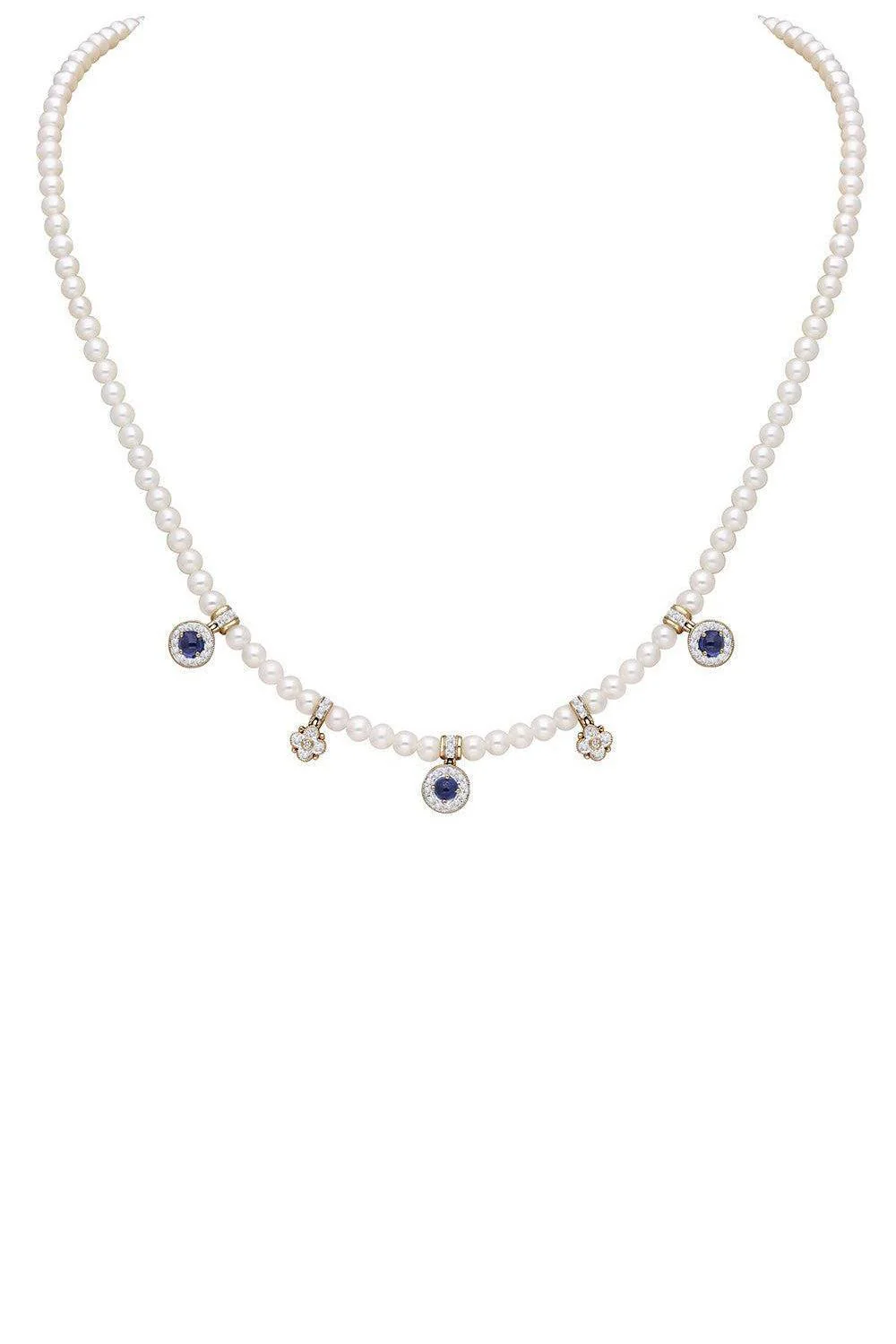 Blue Sapphire Pearl Kyoto Necklace