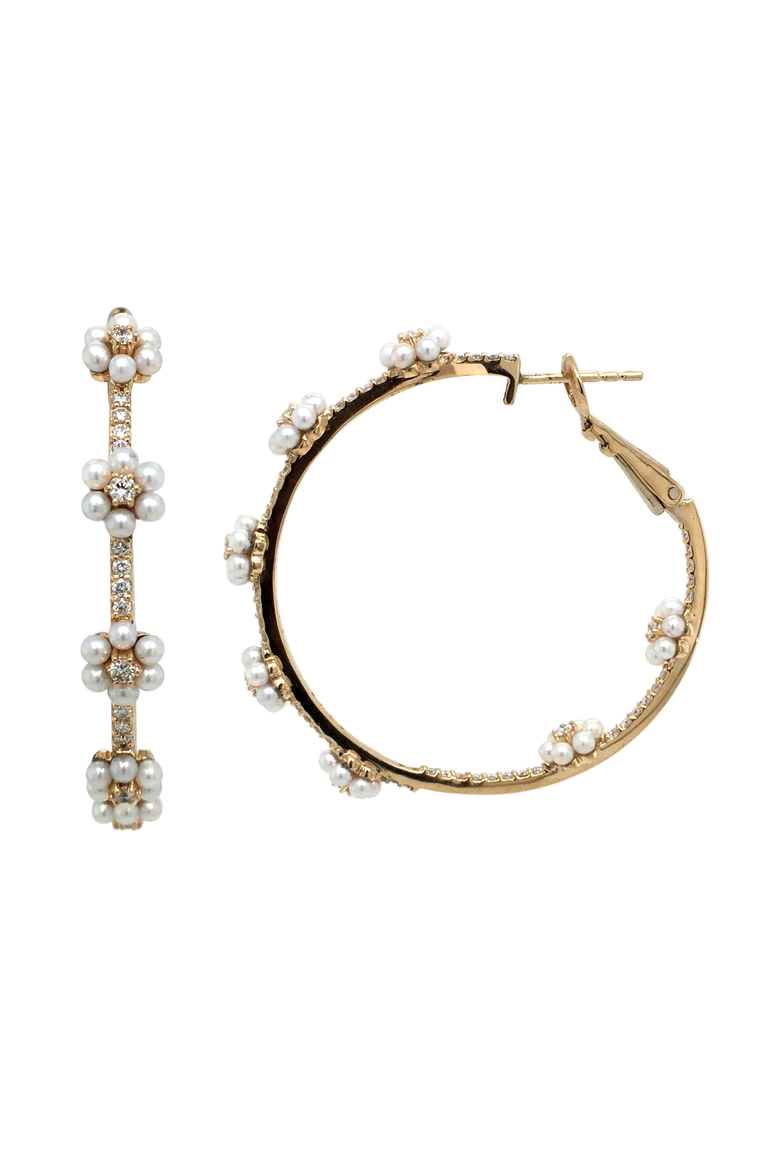 Day Dream Flower Hoop Earrings