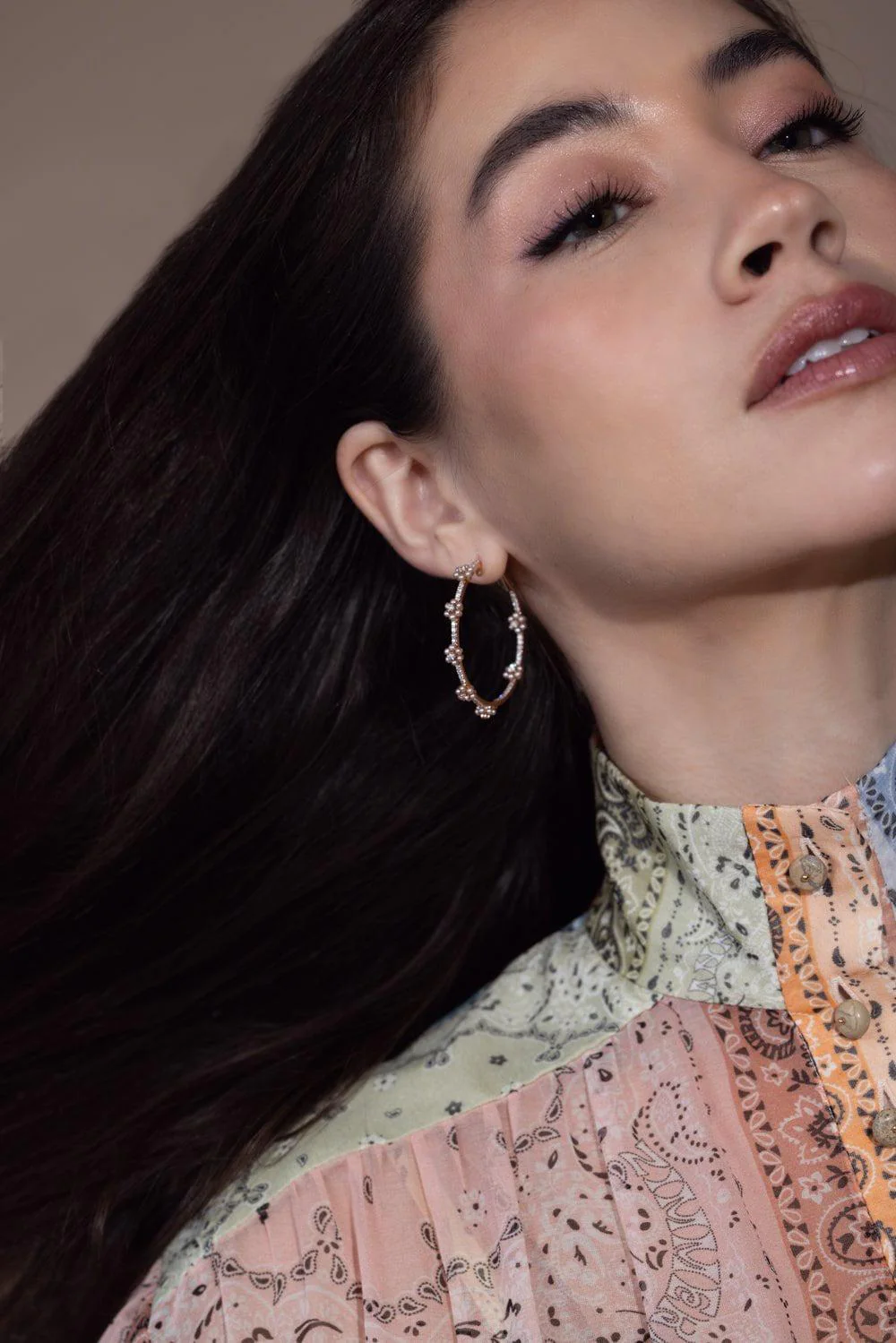 Day Dream Flower Hoop Earrings - Image 2