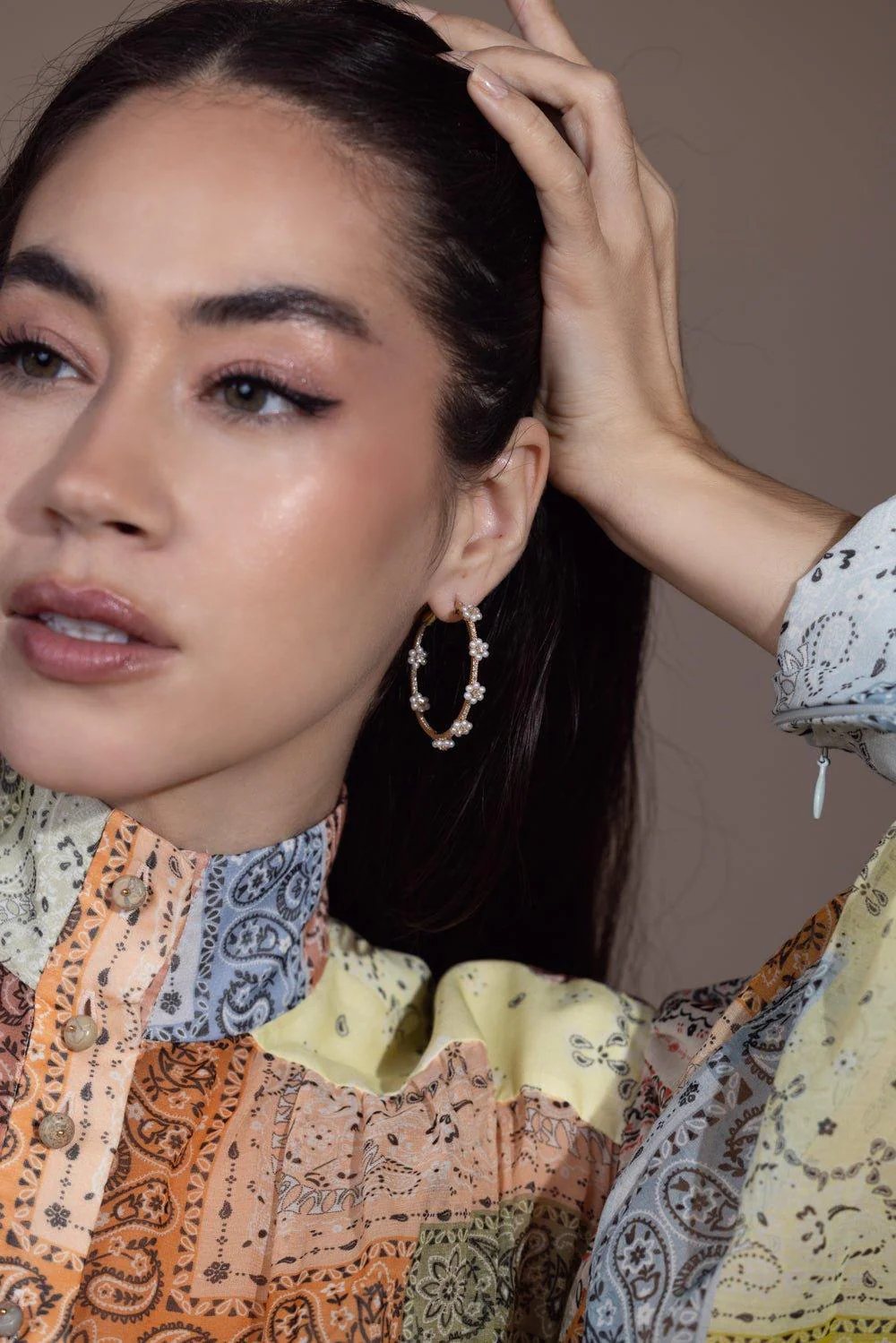 Day Dream Flower Hoop Earrings - Image 6