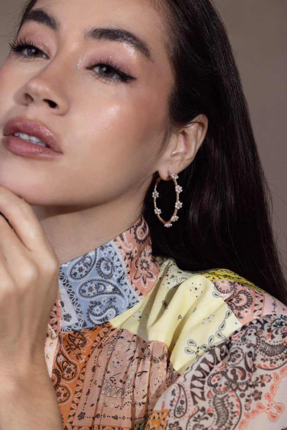 Day Dream Flower Hoop Earrings - Image 7