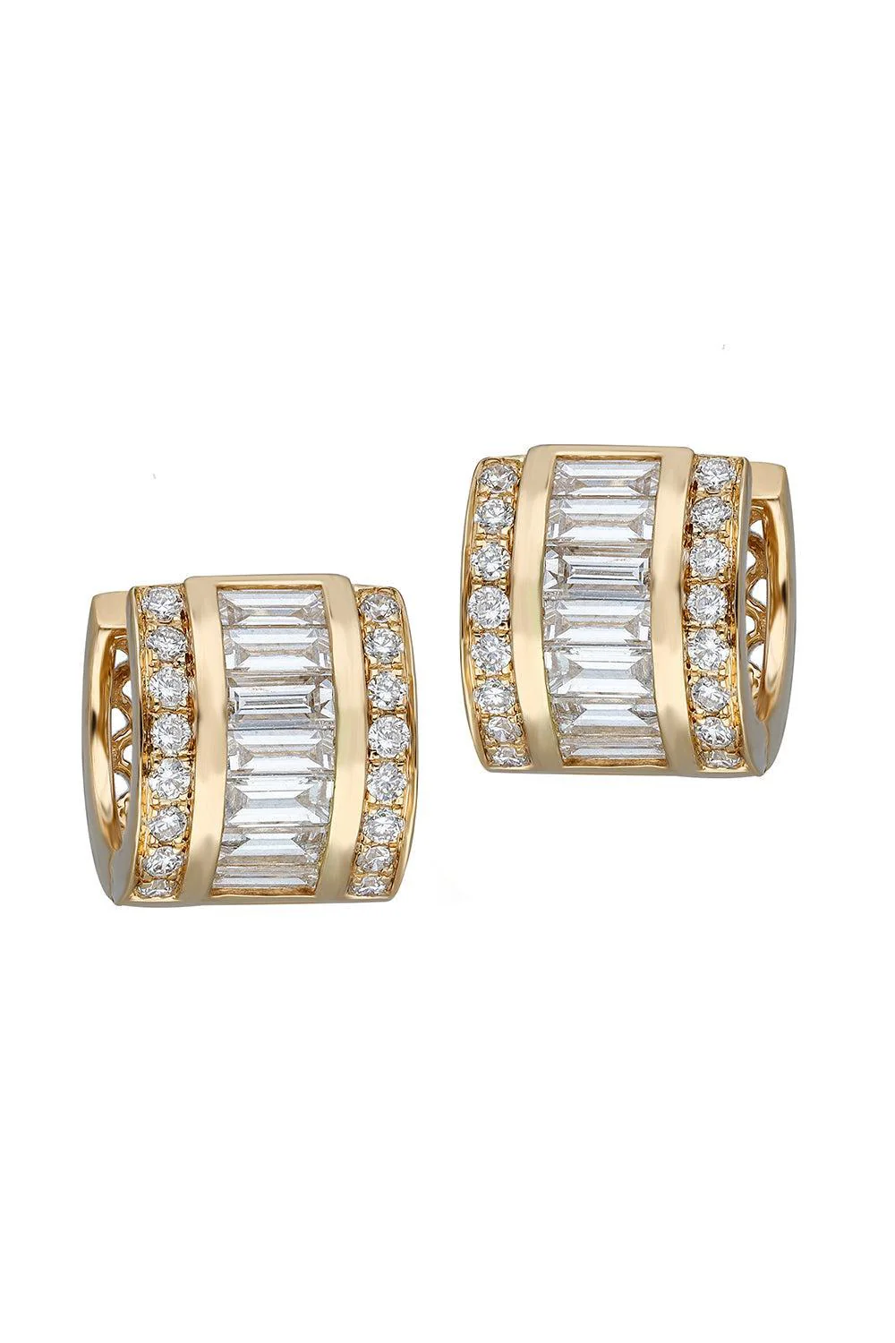 Diamond Mini Paro Huggie Earrings
