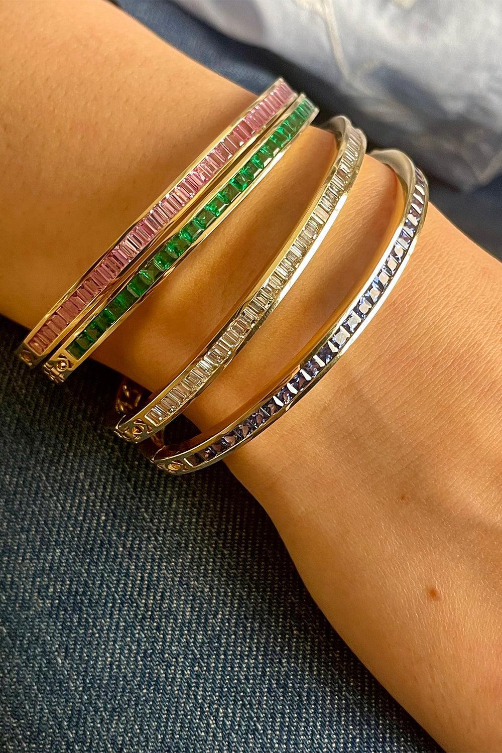 Emerald Paro Bangle Bracelet - Image 3
