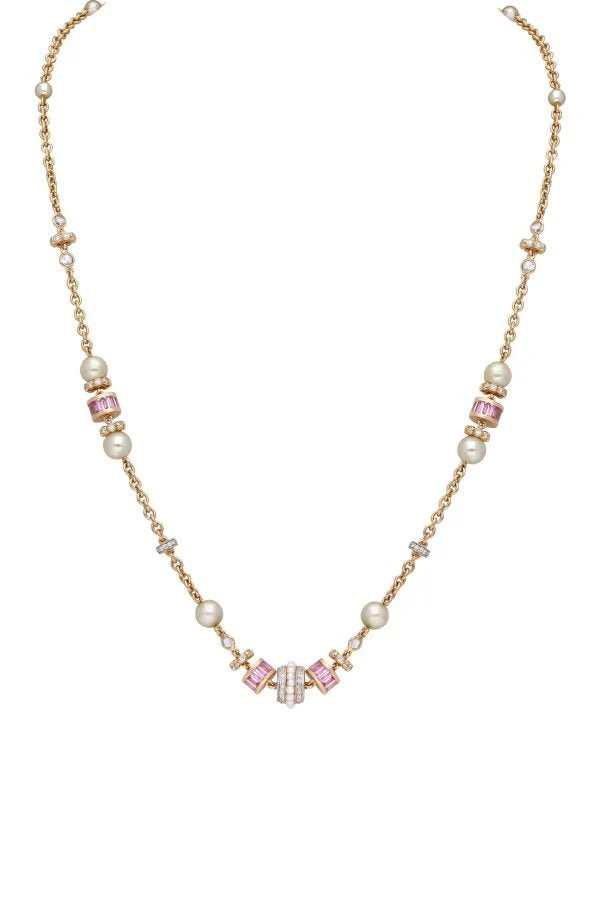 Jodhpur Pink Sapphire Flower Necklace