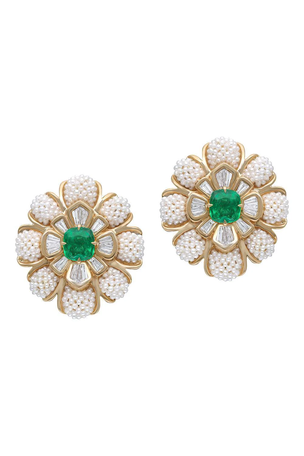 Keshi Pearl Emerald Taantvi Earrings