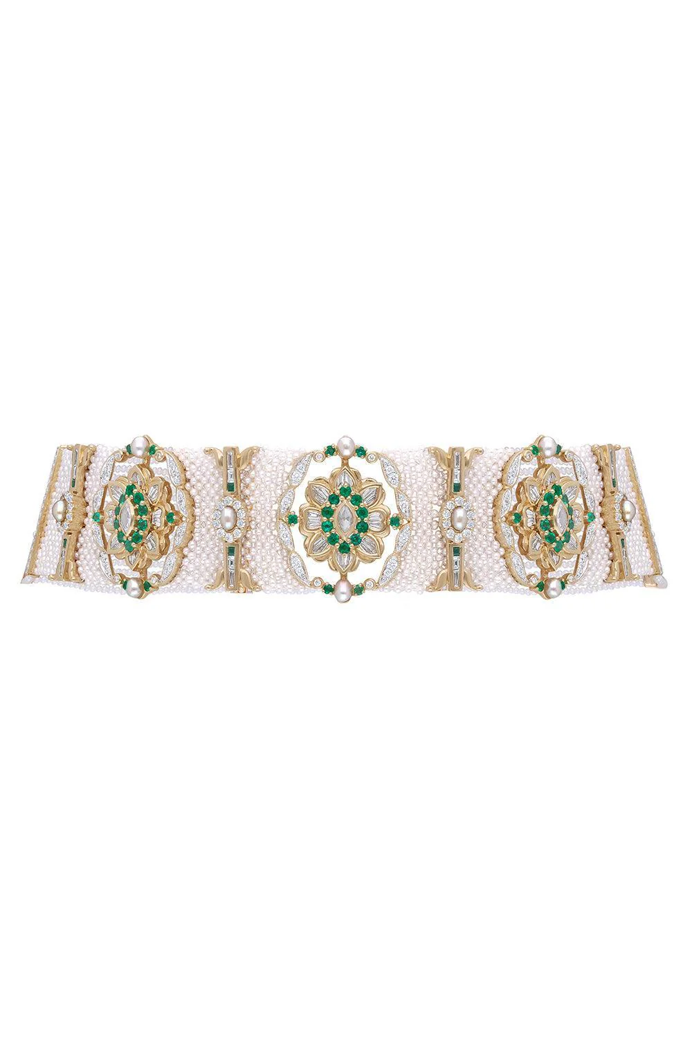 Pearl Emerald Taantvi Necklace