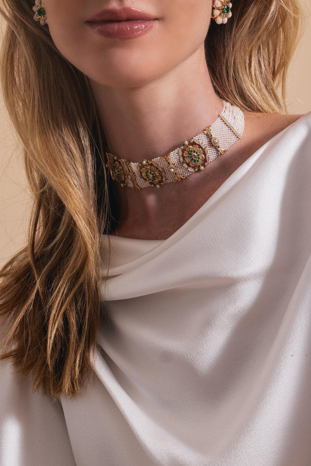 Pearl Emerald Taantvi Necklace - Image 5