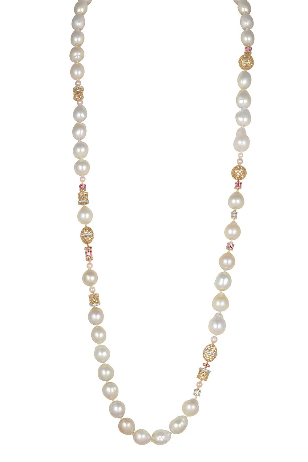 Pink Sapphire Jodhpur Strand Necklace