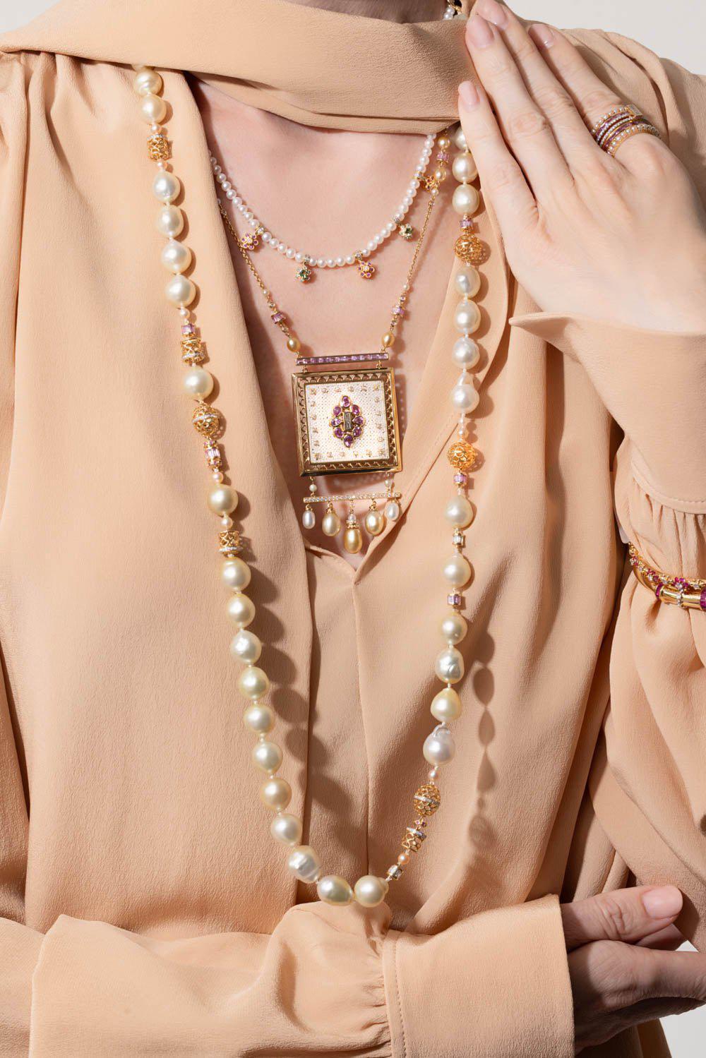Pink Sapphire Jodhpur Strand Necklace - Image 4