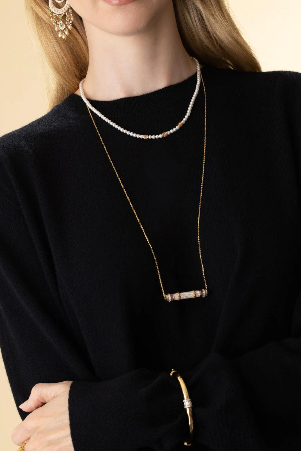 Pink Sapphire Pearl Kyoto Necklace - Image 3