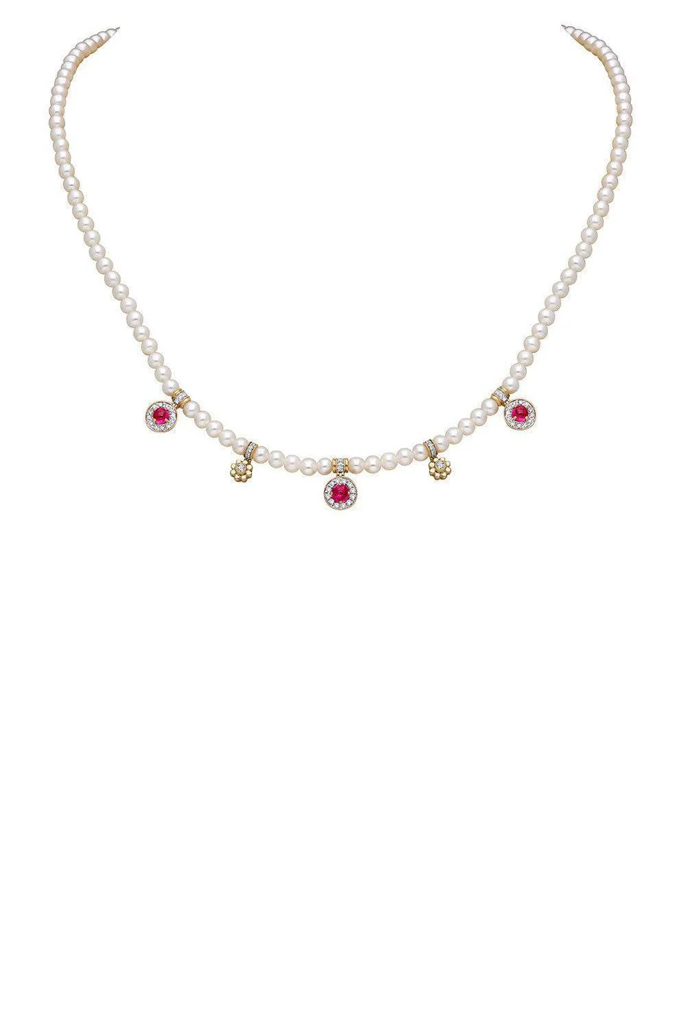 Spinel Pearl Kyoto Necklace