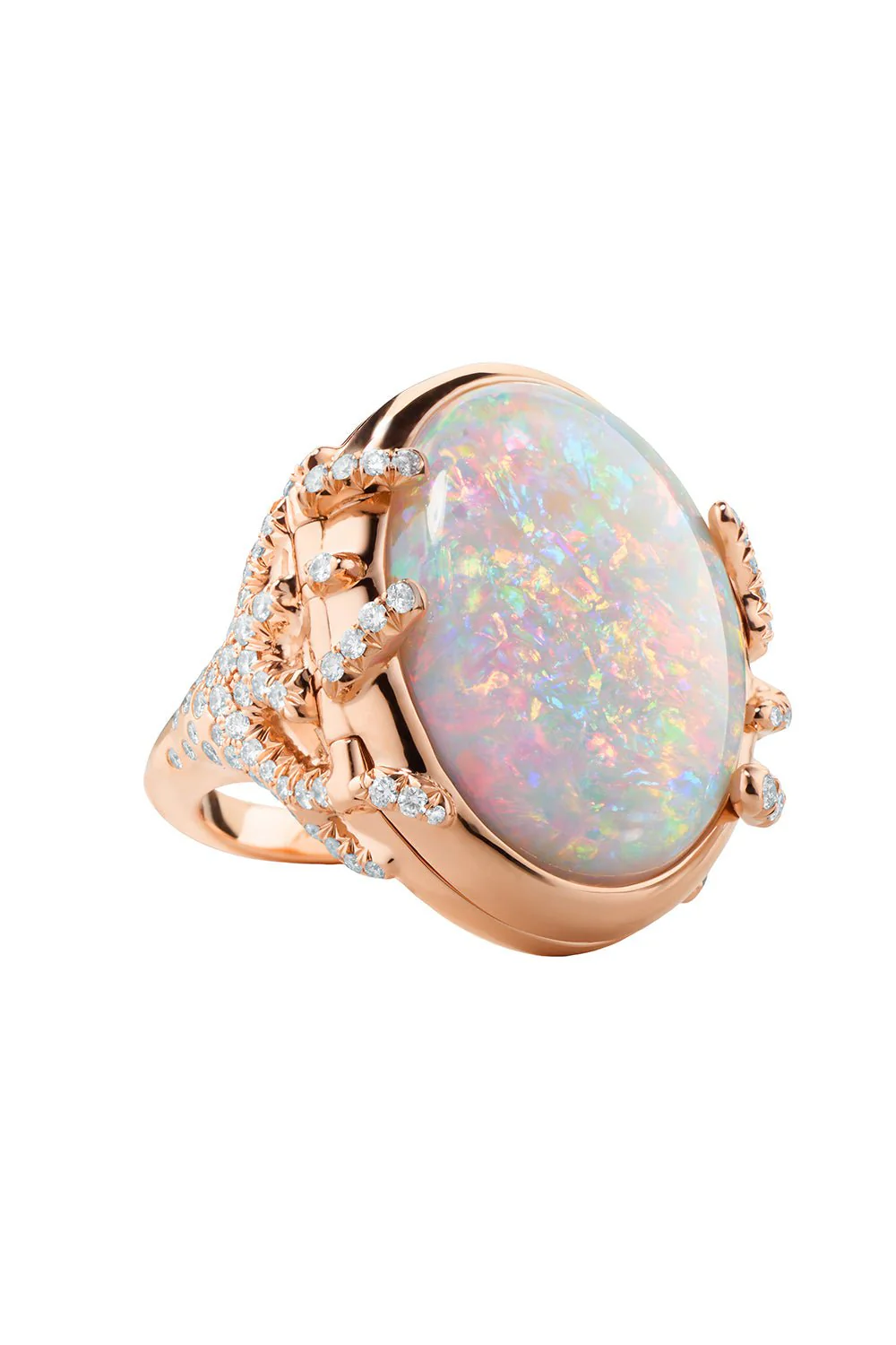 Australian Crystal Opal “Secret" Ring