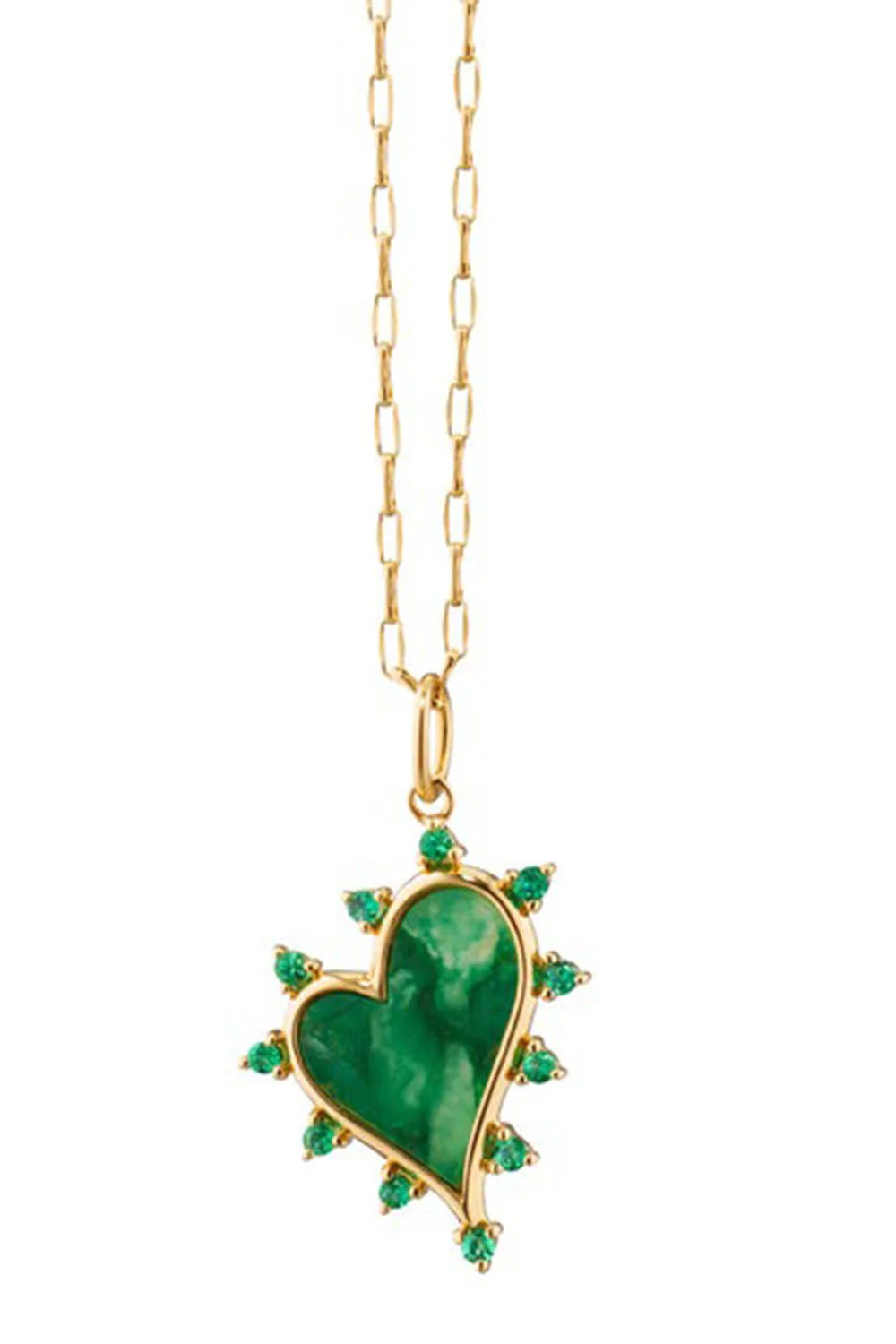 Aventurine Emerald Heart Necklace