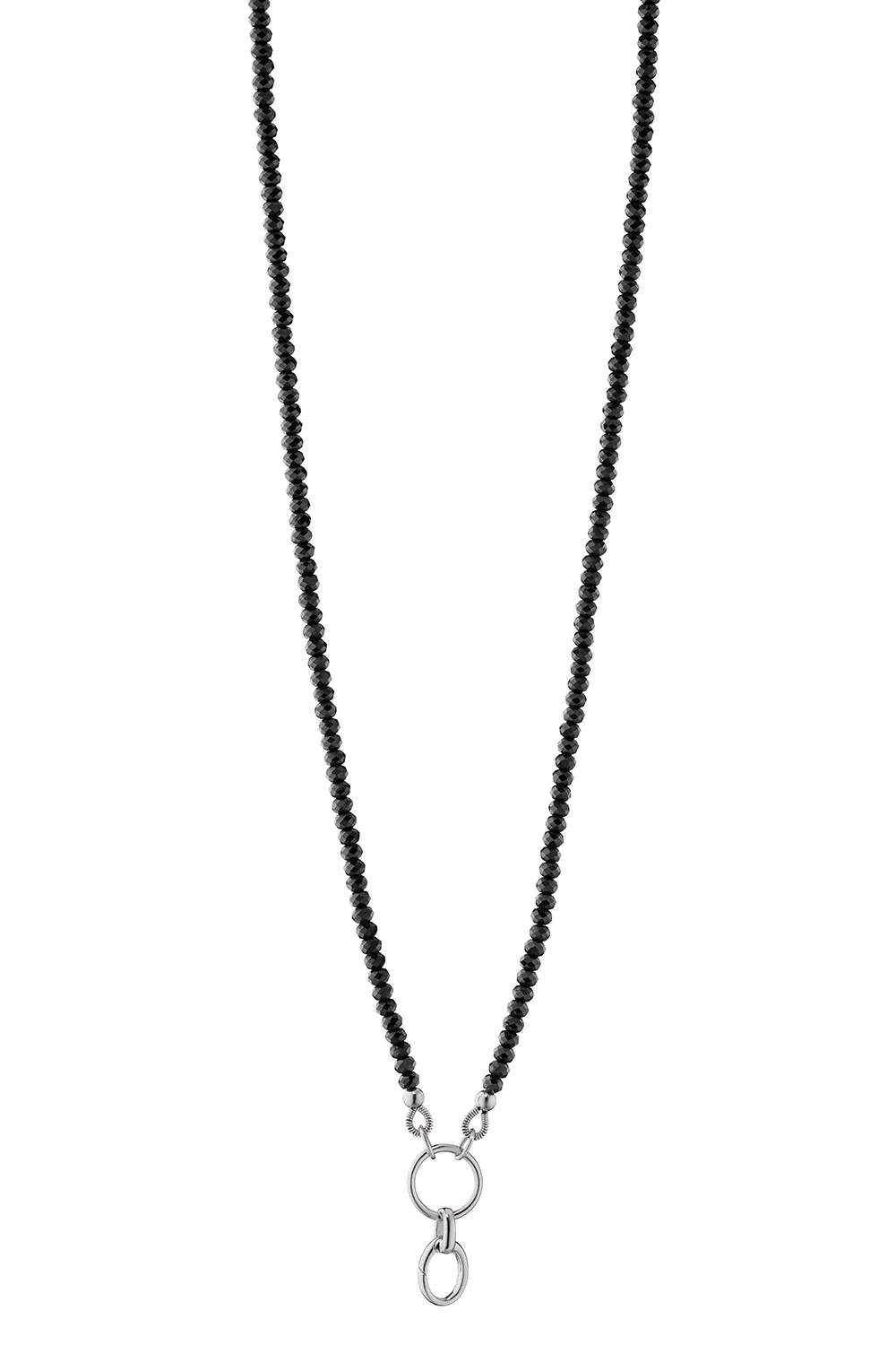 Black Spinel Charm Chain Necklace