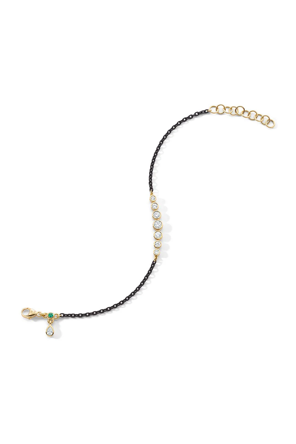 Black Steel Diamond Tennis Bracelet