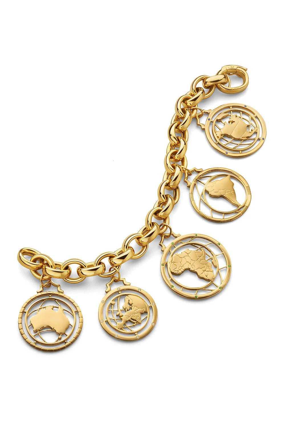 Continent Charm Bracelet