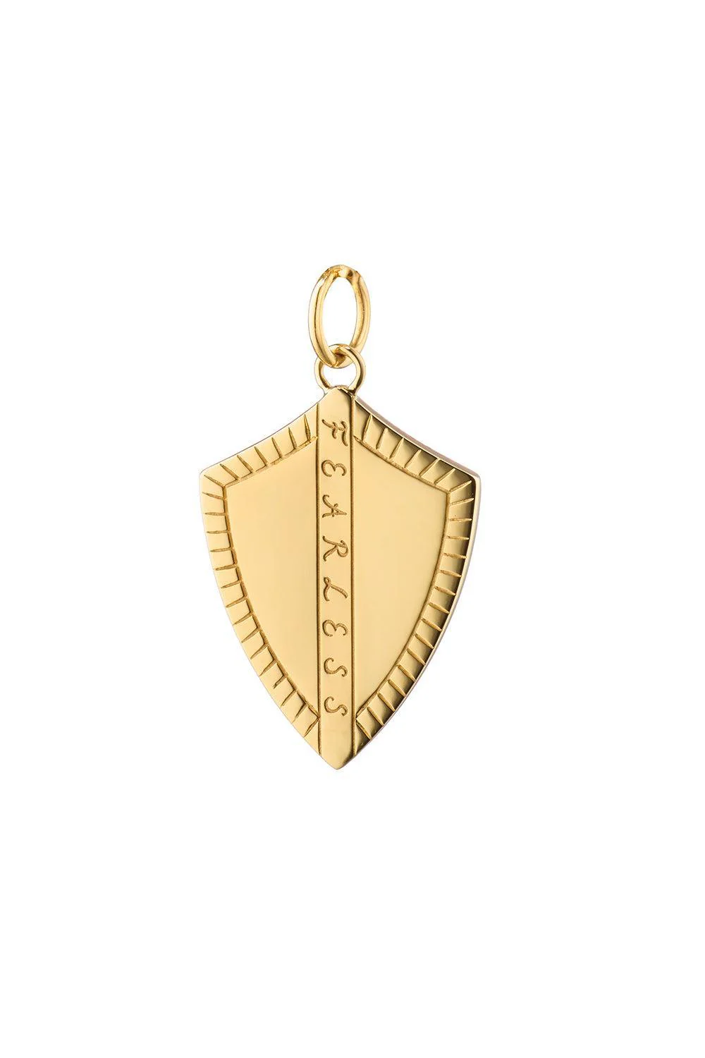 Diamond "Fearless" Shield Pendant - Image 3