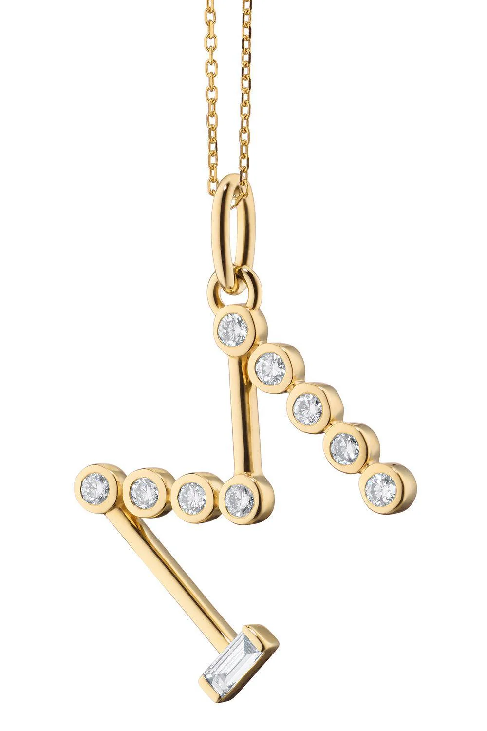 Diamond Initial Necklace - M