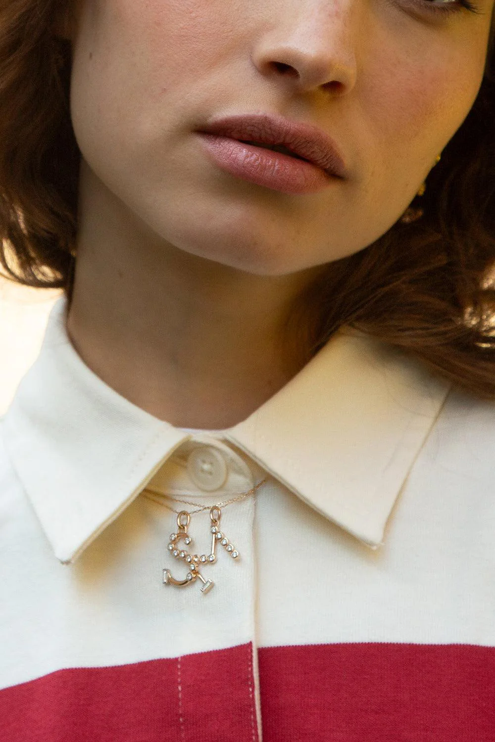 Diamond Initial Necklace - M - Image 2