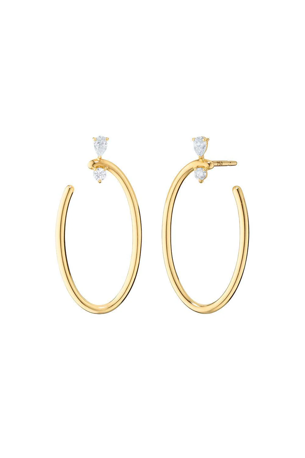 Diamond Large Galaxy Hoop Earrings