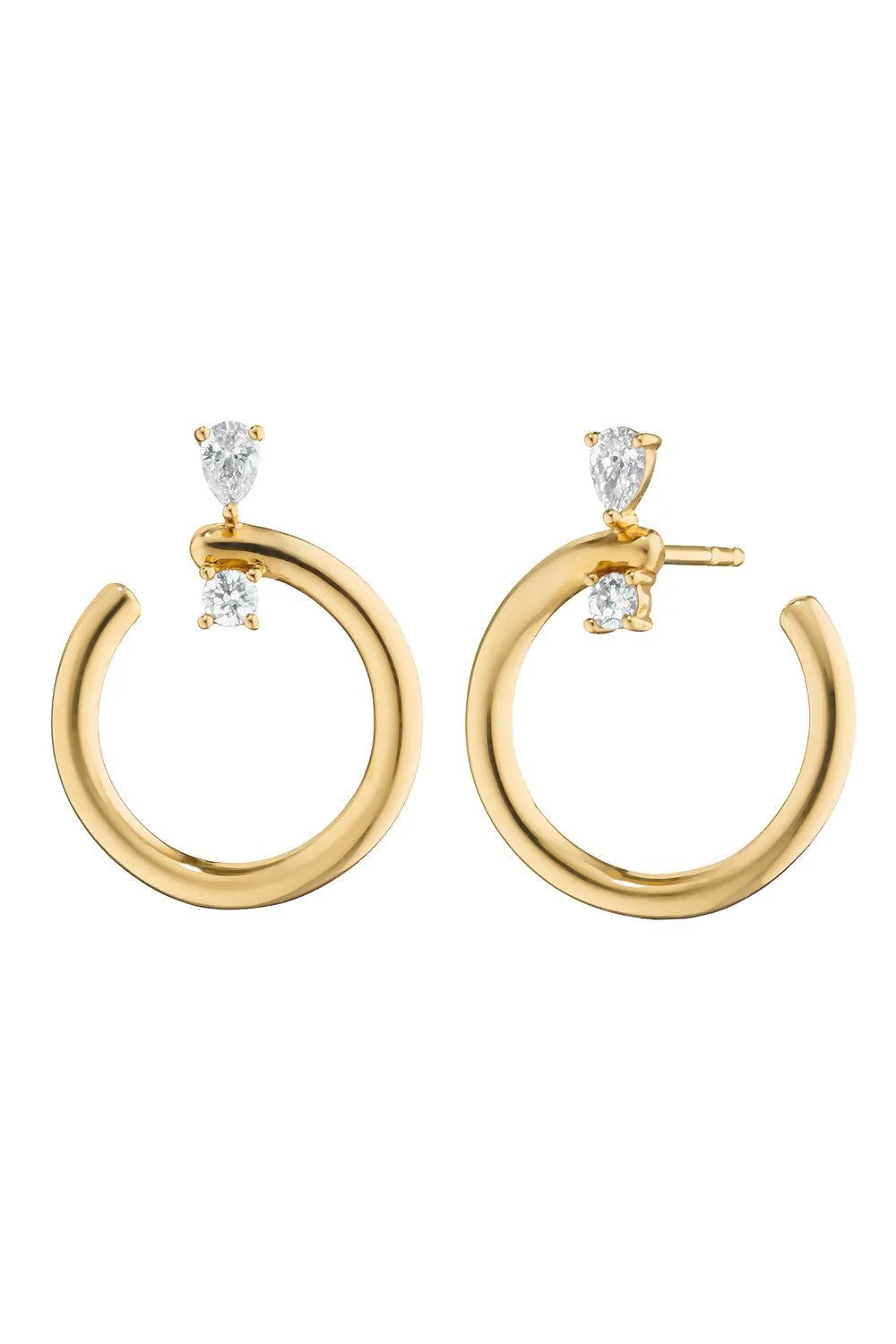 Diamond Midi Galaxy Hoop Earrings