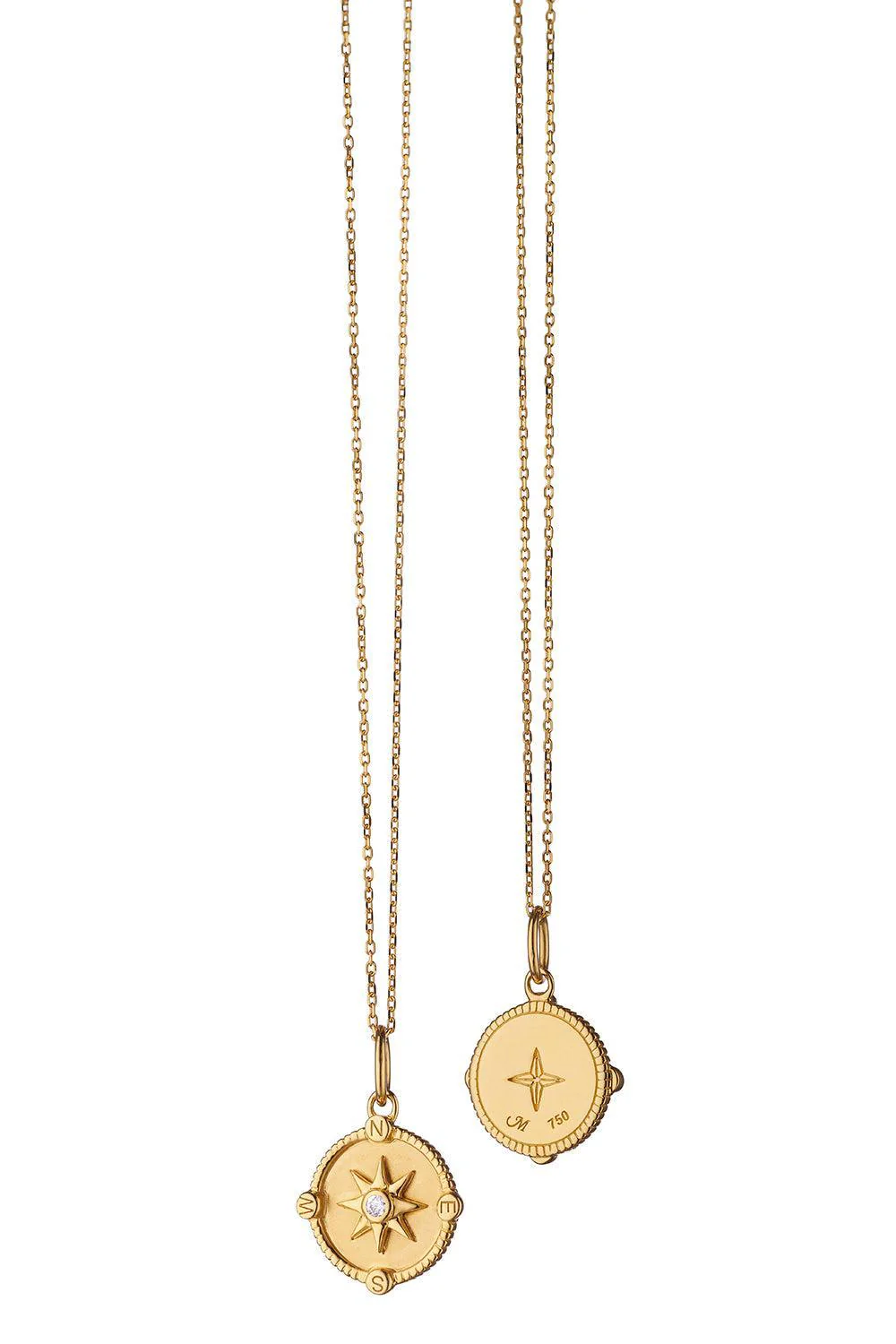 Diamond Mini Adventure Compass Necklace