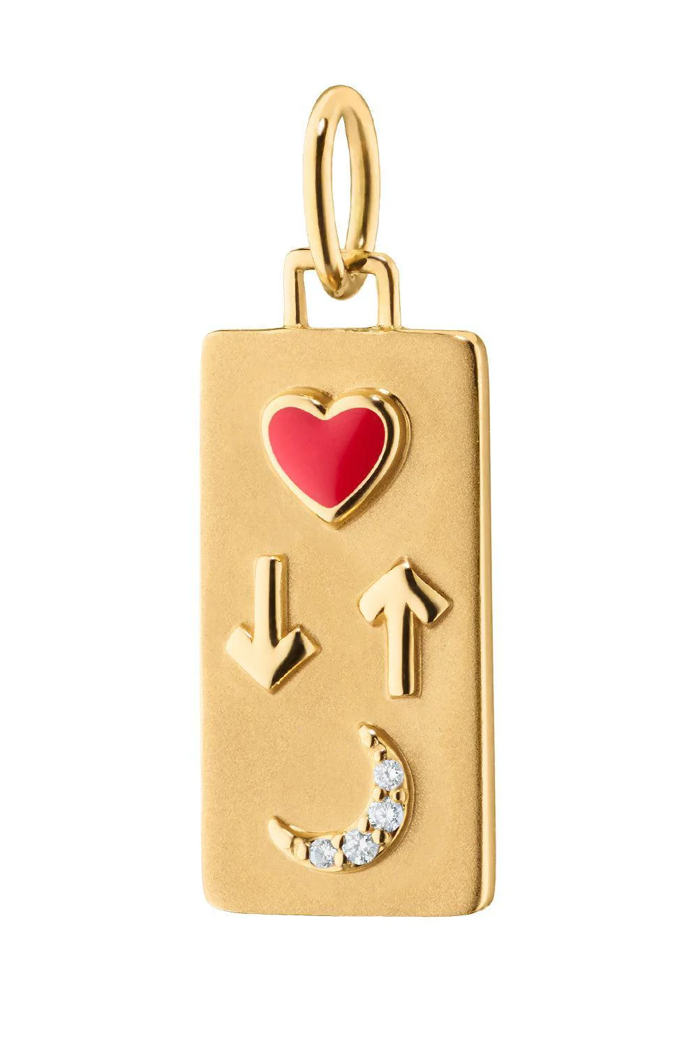 Diamond Red Love You To The Moon And Back Charm