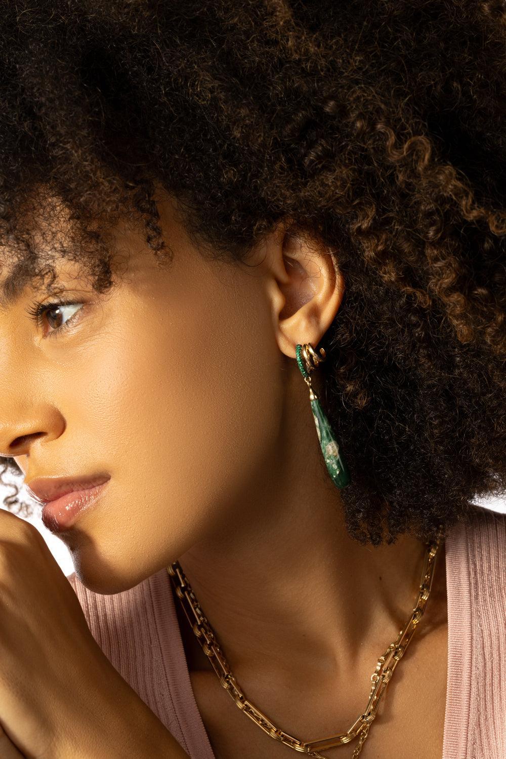 "Green Planet" Earrings - Image 3