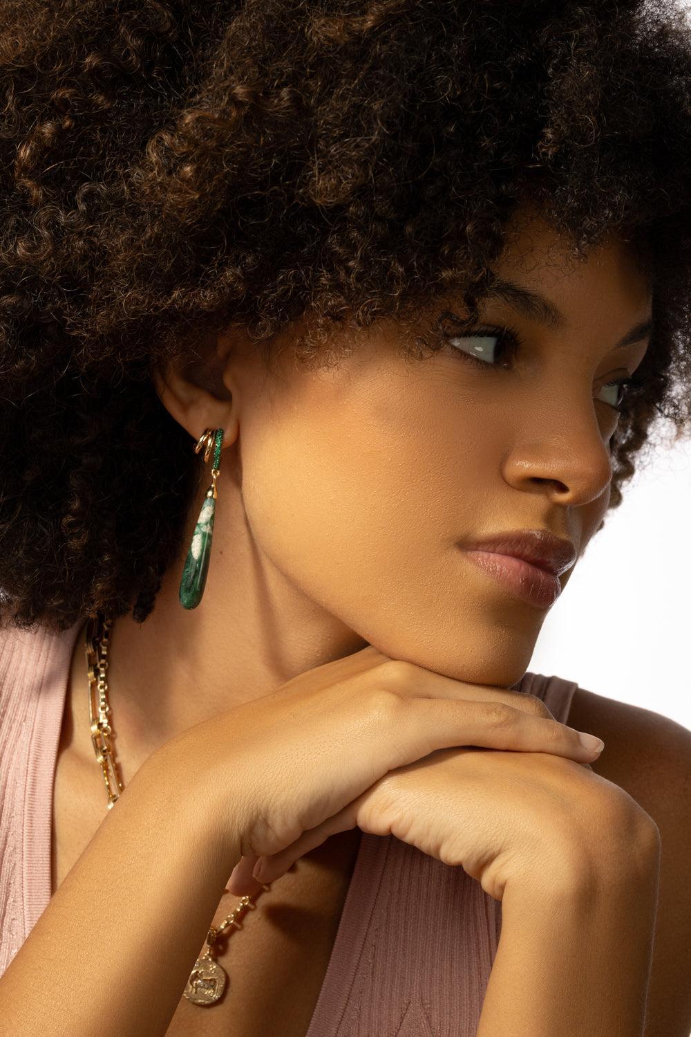 "Green Planet" Earrings - Image 4