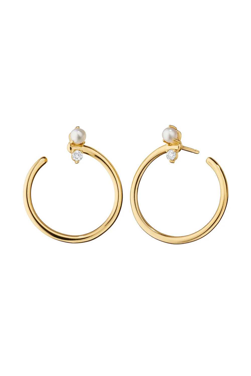 Large Pearl Galaxy Wrap Hoop Earrings