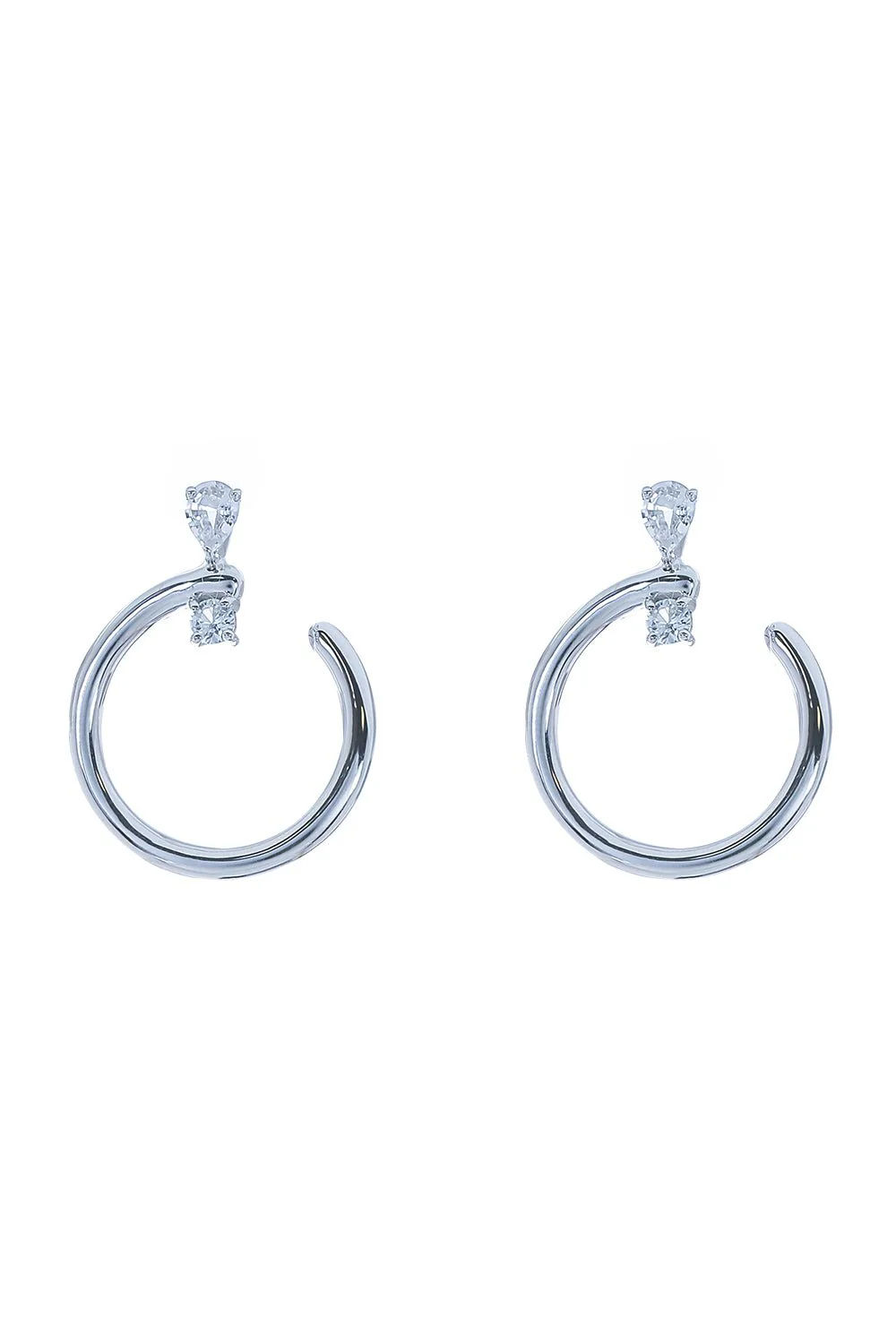 Midi Galaxy Wrap Earrings - Silver