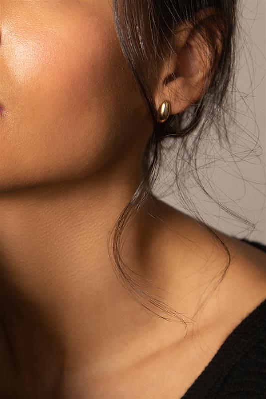 Midi Perseverance Huggie Earrings - Image 2