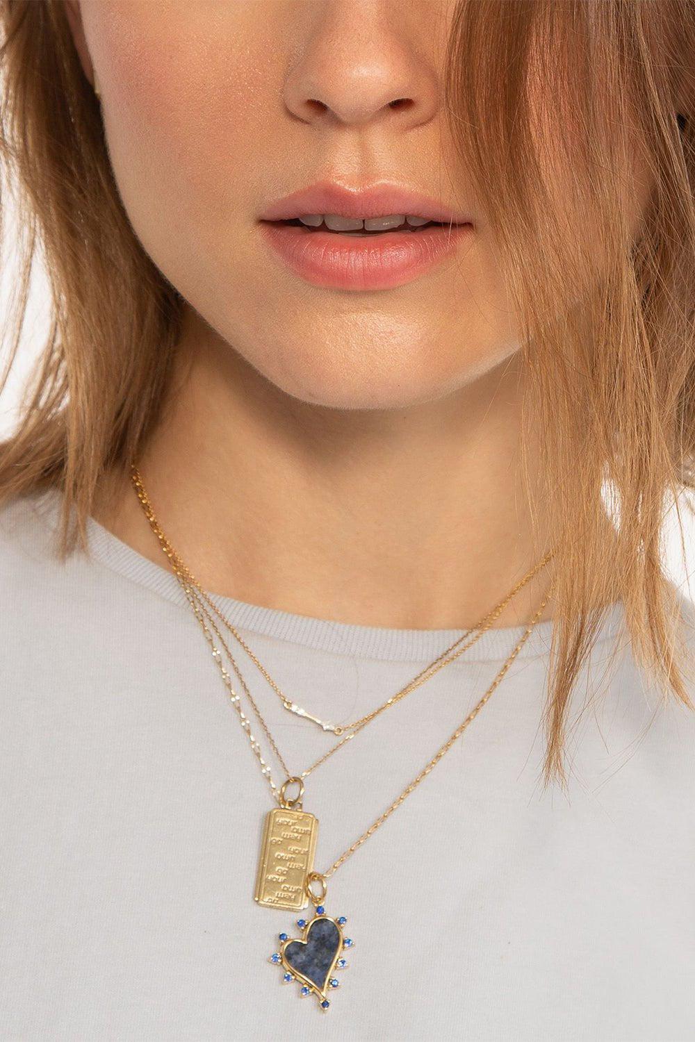 Mini Heart Charm Pendant Necklace - Image 2