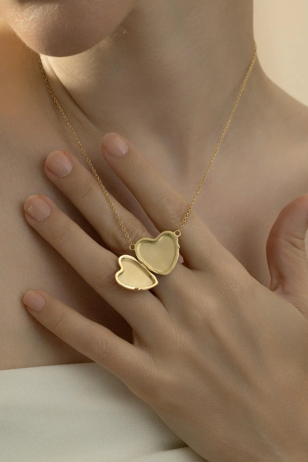 Multi Sapphire Diamond Secret Garden Heart Locket Necklace - Image 3