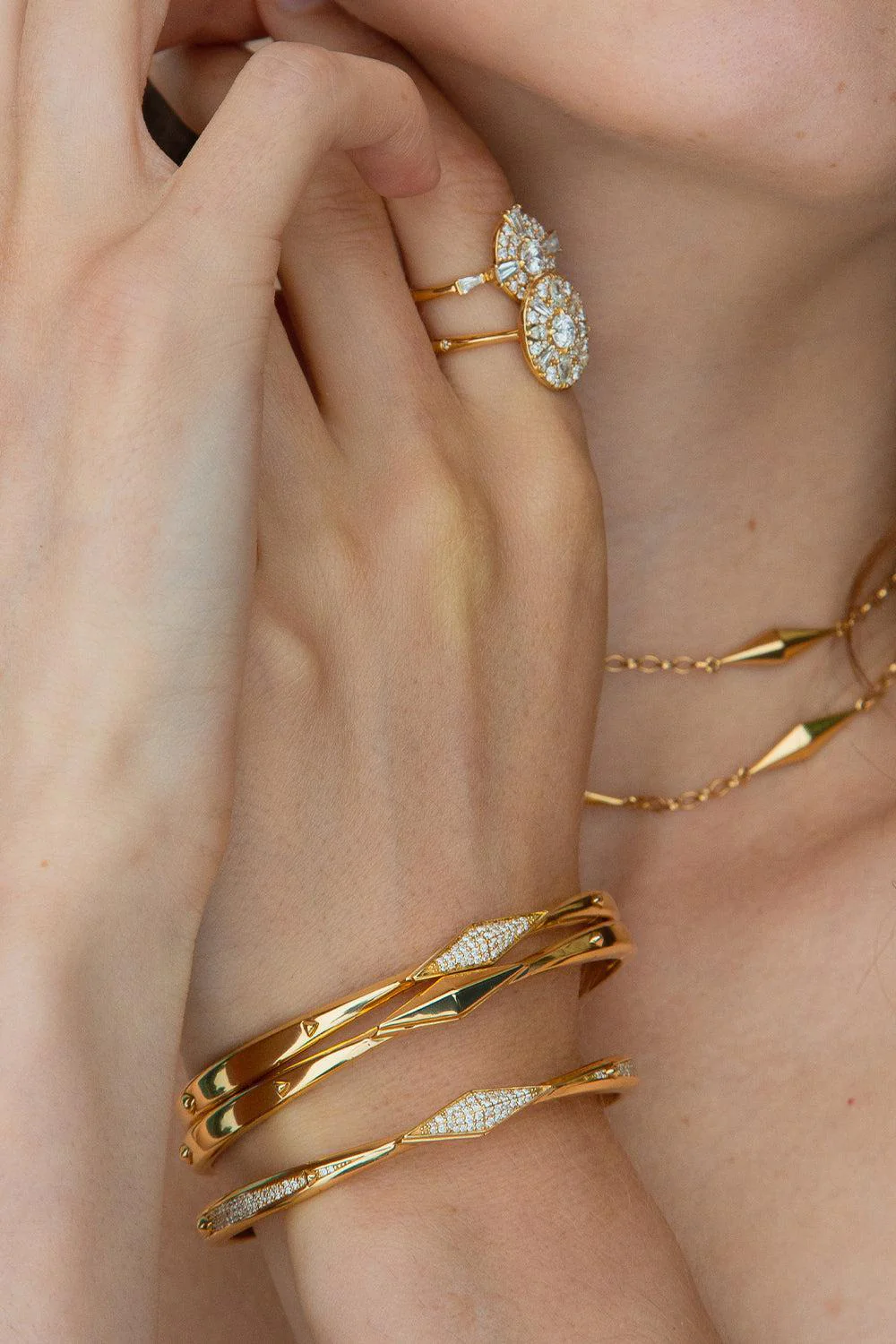 "Points North" Diamond Cuff Bracelet - Image 2