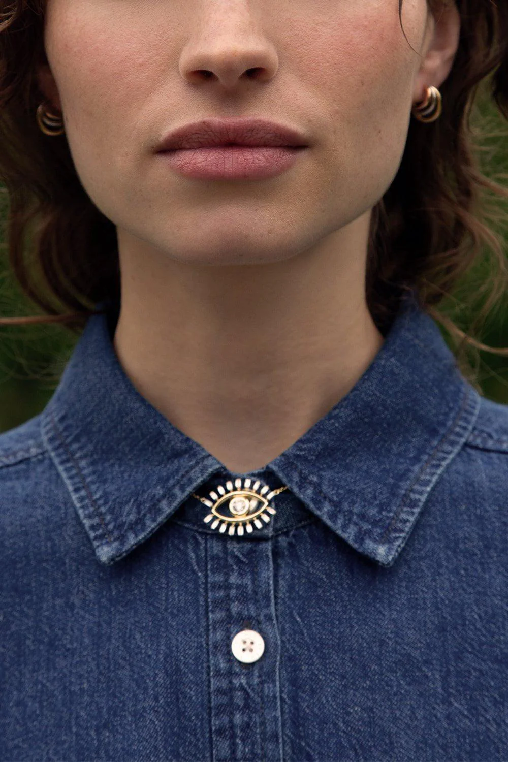 “Protect” Diamond Evil Eye Necklace - Image 2