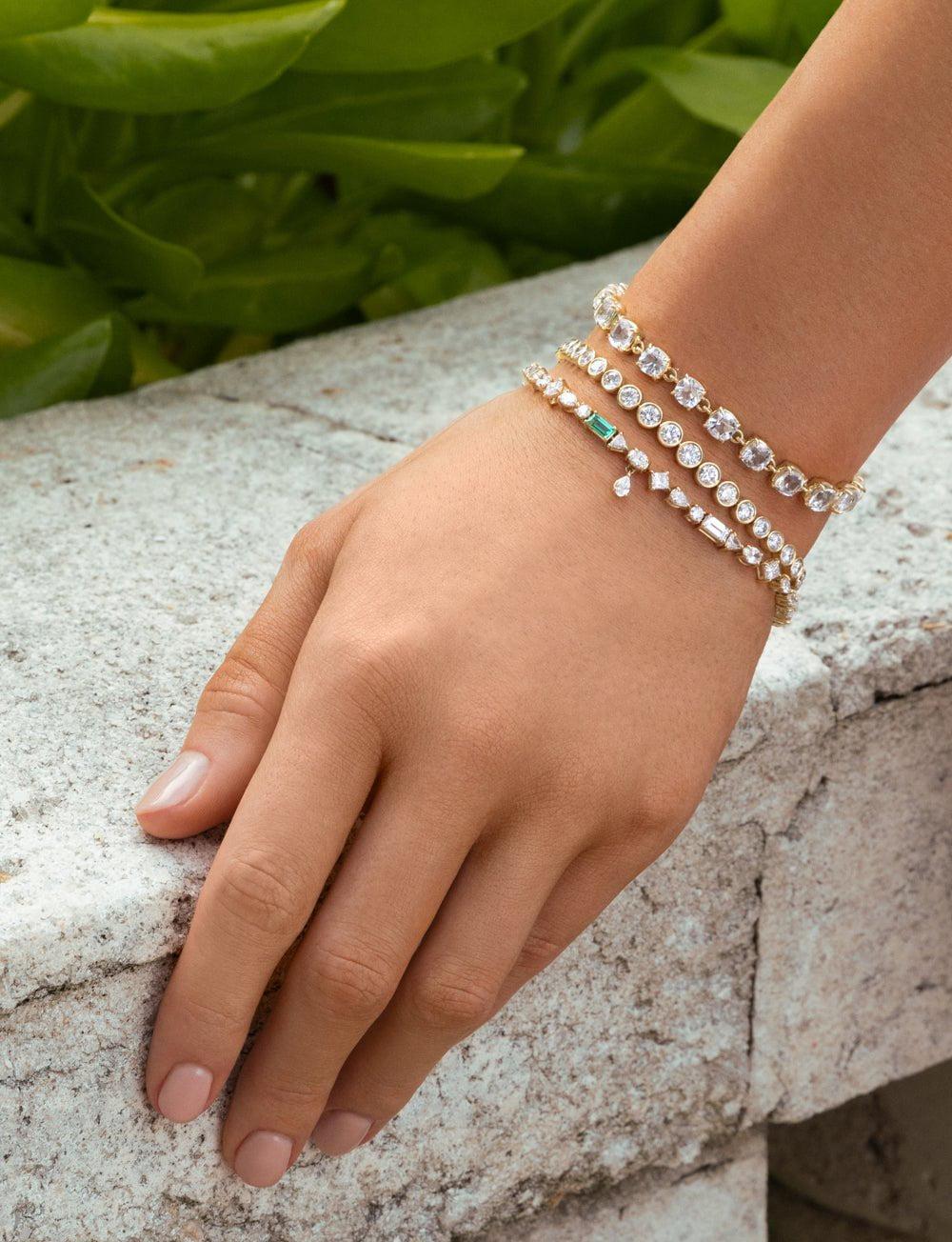 Rock Crystal Diamond Tennis Bracelet - Image 2