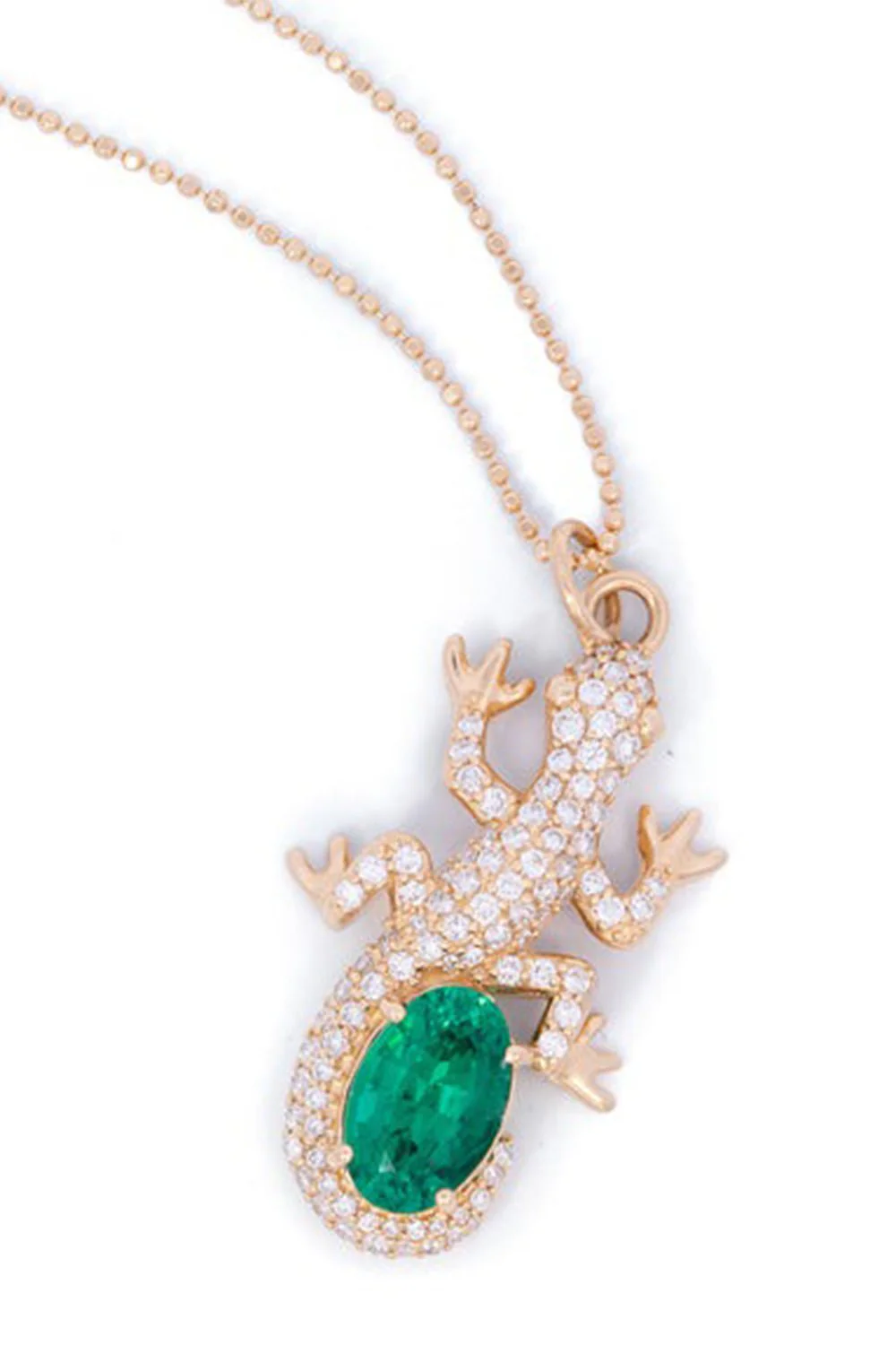 Salamander And Stone Necklace