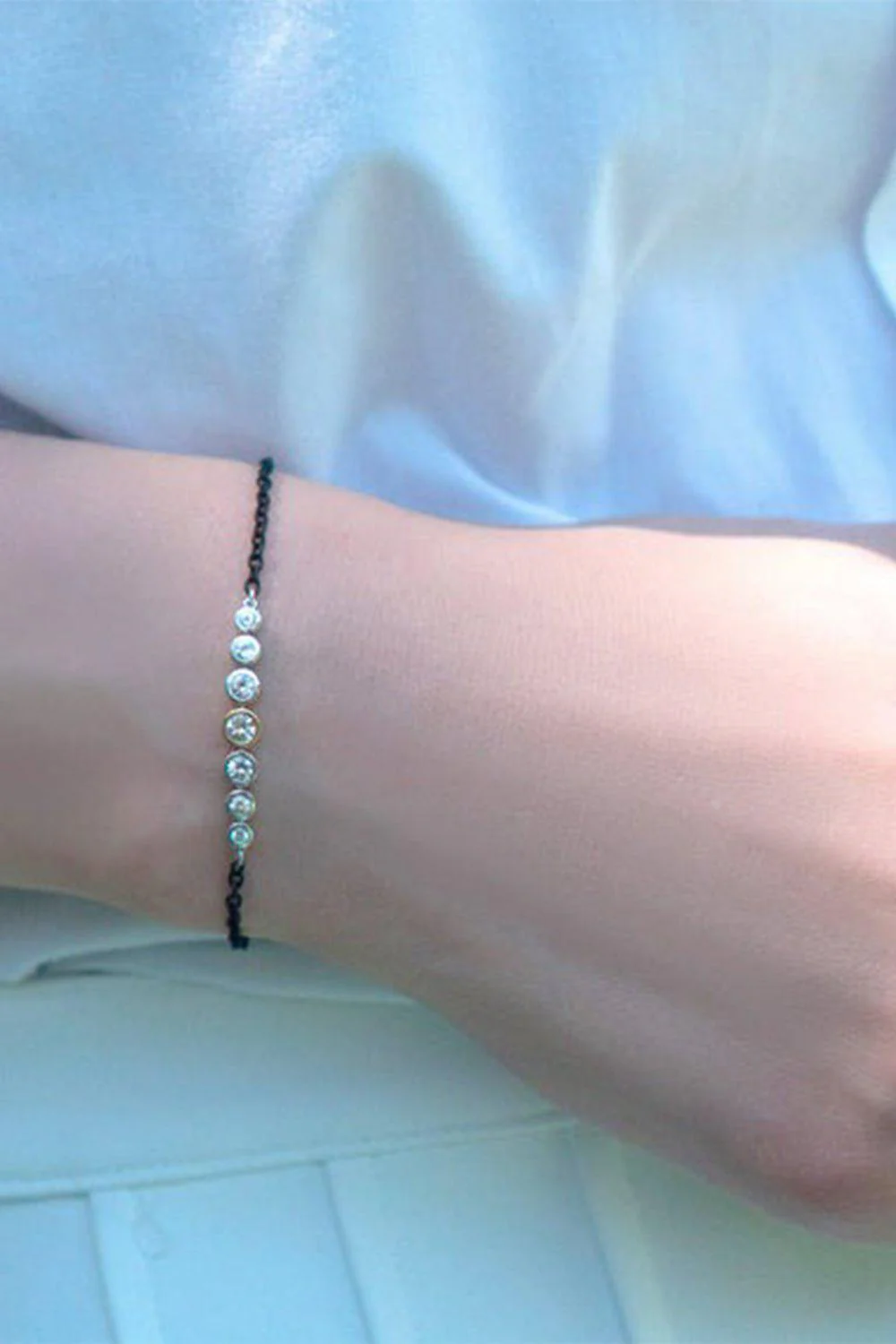 Sapphire Steel Tennis Bracelet - Image 2