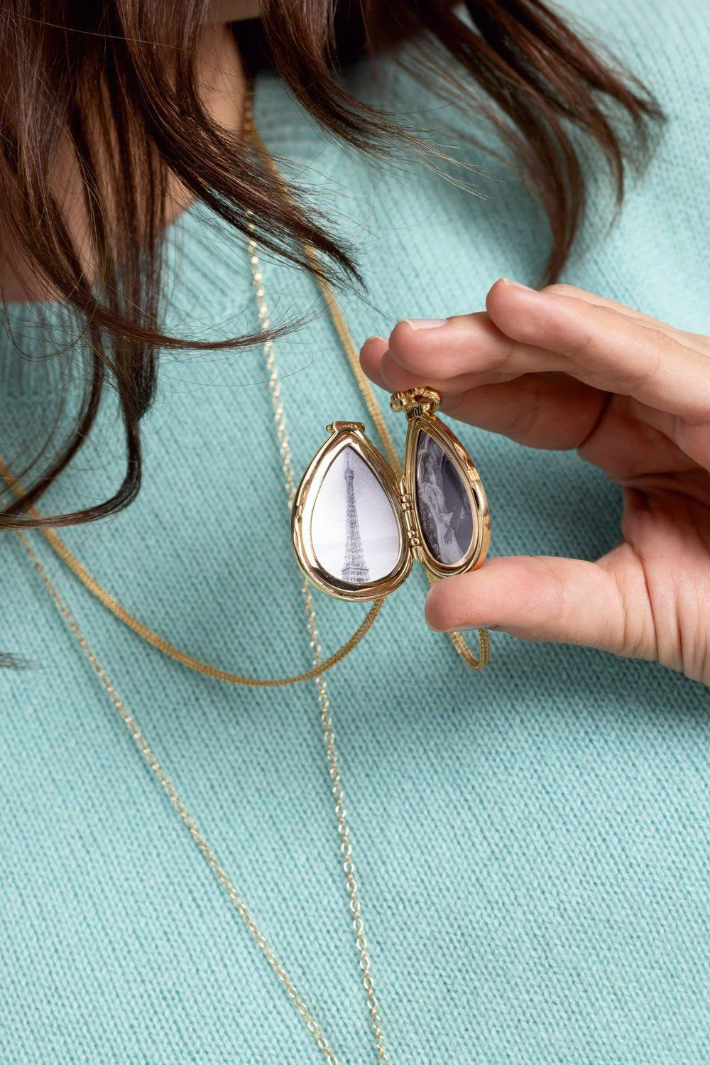 Snow Quartz Teardrop Locket - Image 5
