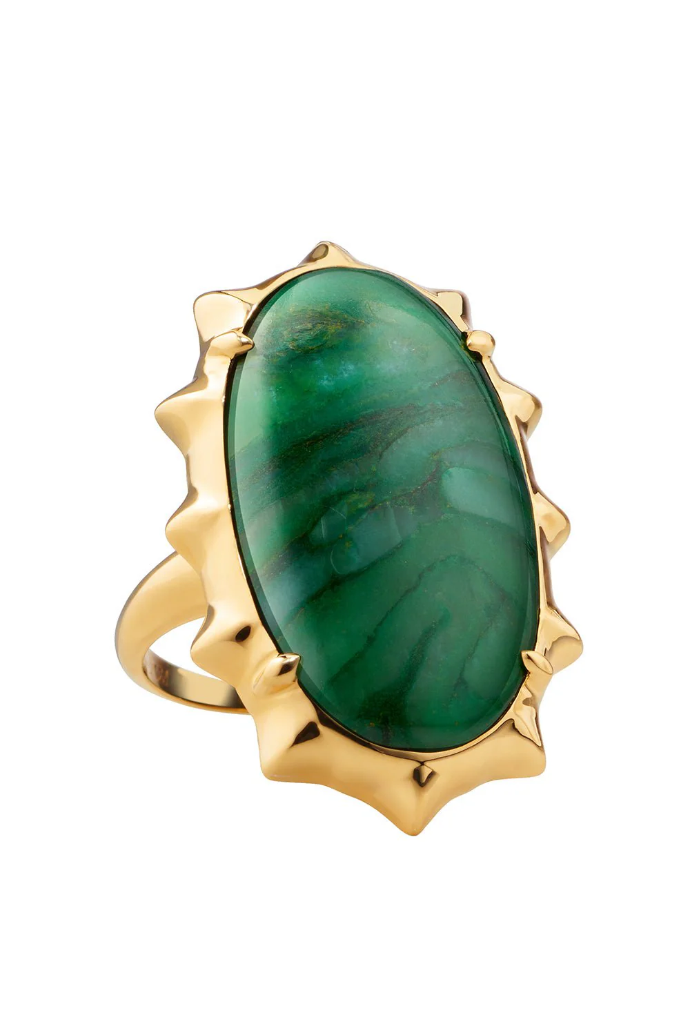 SPECIAL EDITION “HAPPINESS” GREEN QUARTZ SUN RING