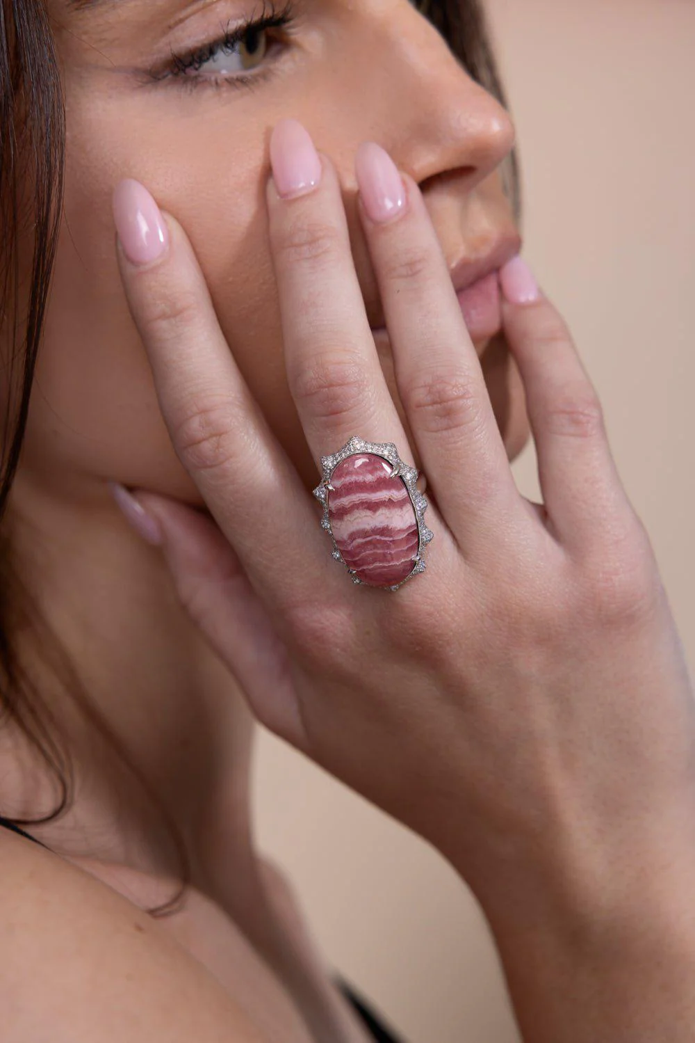 SPECIAL EDITION “HAPPINESS” RHODOCHROSITE SUN RING - Image 3