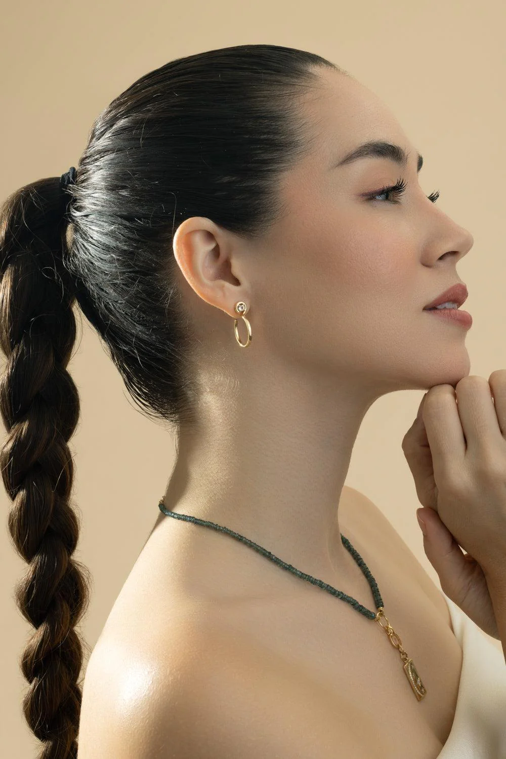 The Twist Large Infinity Hoop Earrings - Image 2