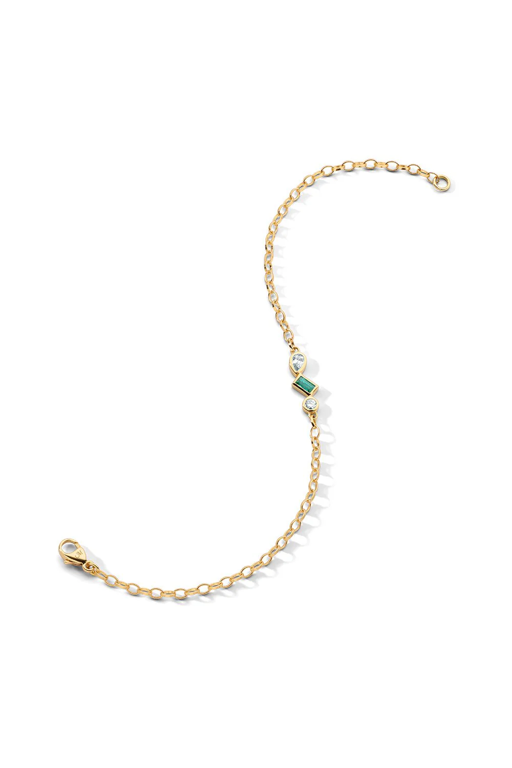 Trio Diamond Emerald Tennis Bracelet