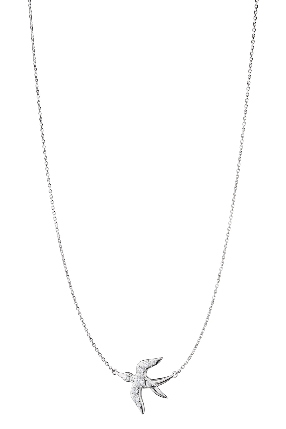 White Sapphire Freedom Swallow Necklace