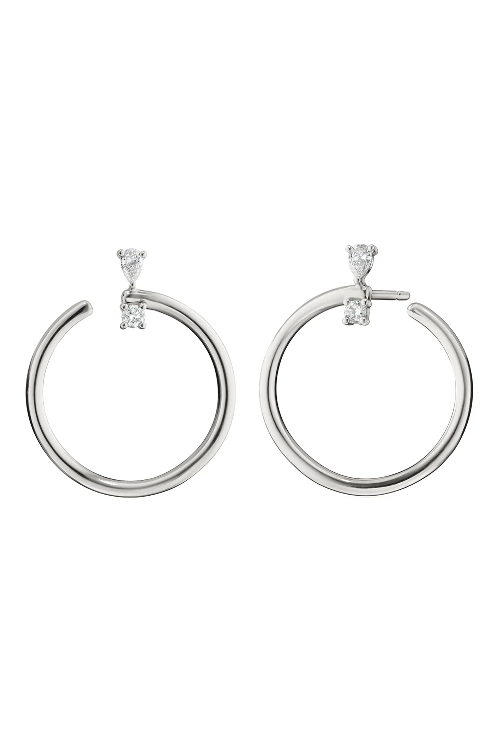 White Sapphire Large Galaxy Wrap Hoop Earrings
