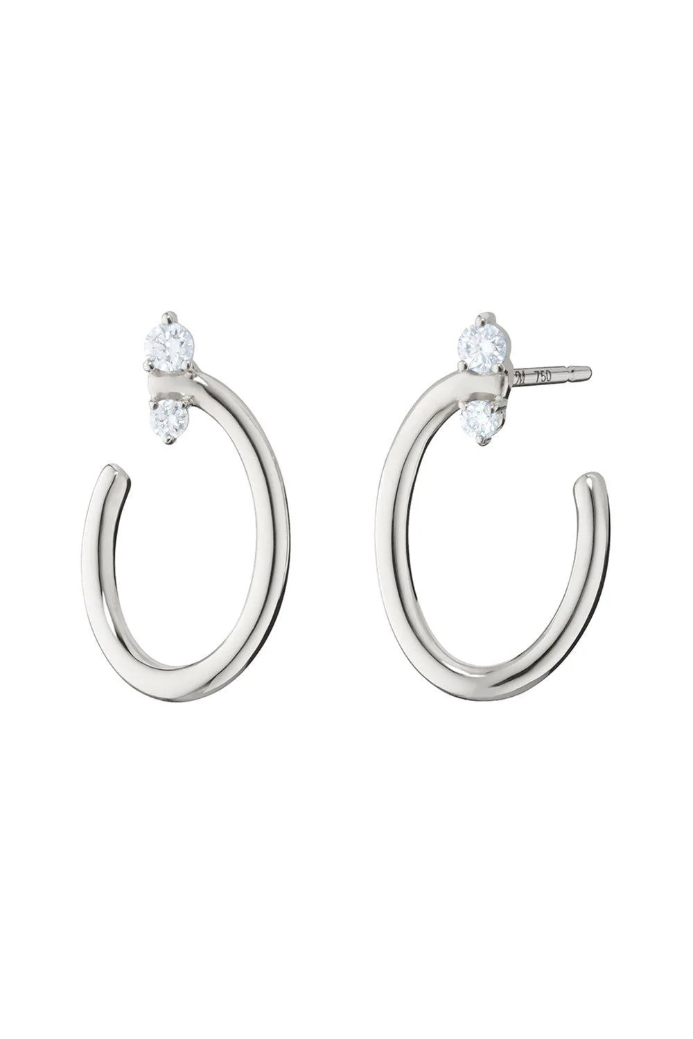 White Sapphire Small Galaxy Wrap Hoop Earrings