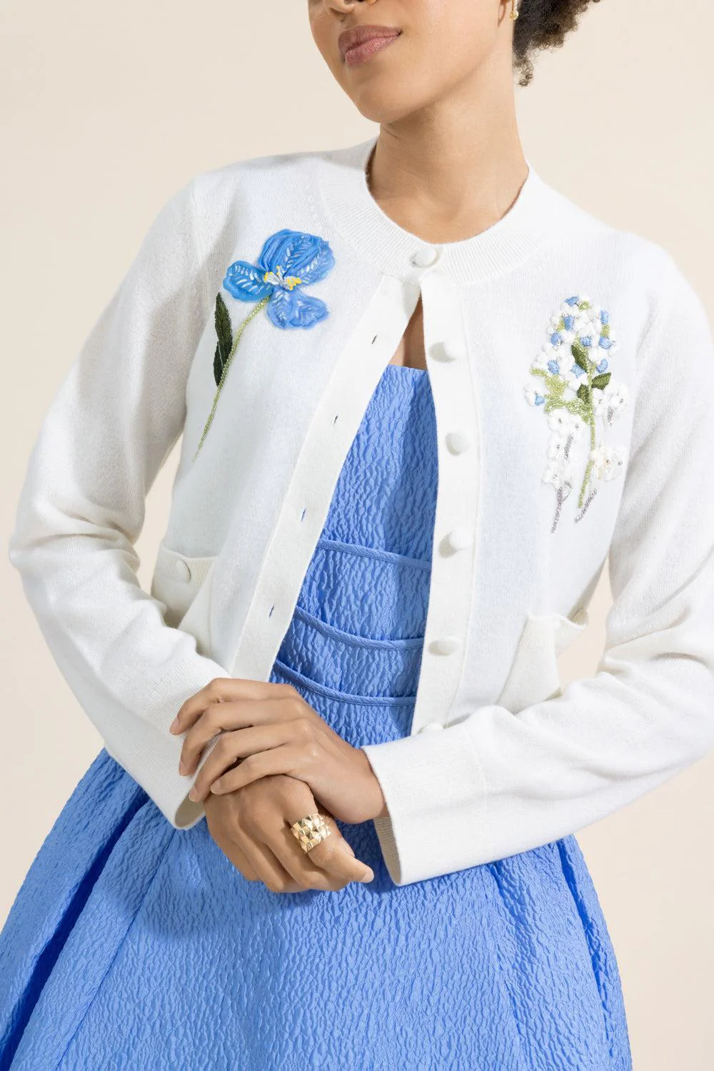Floral Embroidered Cardigan - Image 2