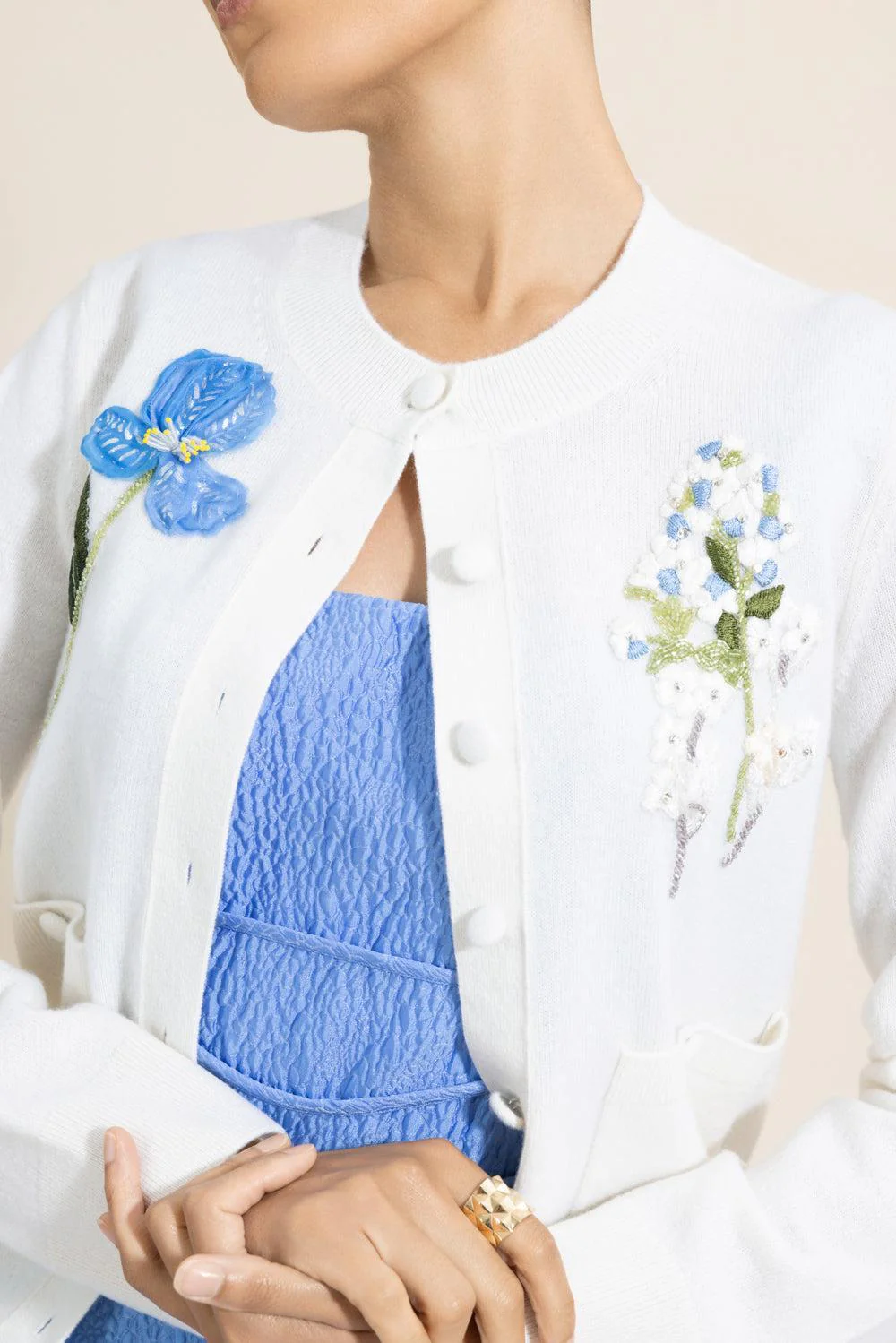 Floral Embroidered Cardigan - Image 3