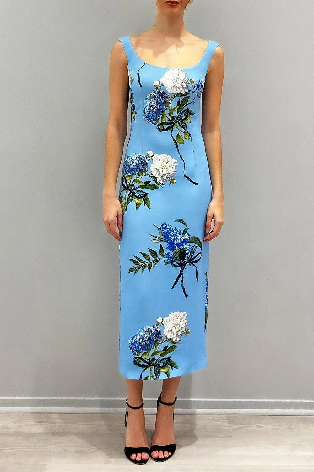 Scoop Neck Floral Dress - Image 2